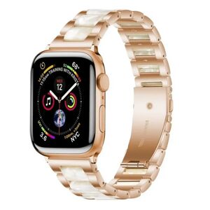 Apple Watch (38/40/SE/41MM) Tech-Protect Rustfri Stål Rem - Rose Gold / Hvid Marmor