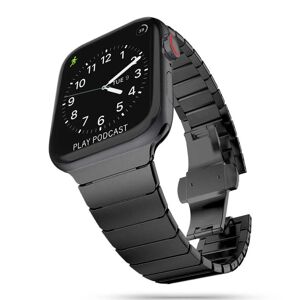 Apple Watch (42/44/SE/45/49mm) Tech-Protect Linkband Stål Rem - Sort
