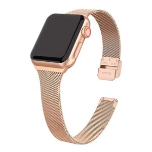 Apple Watch (38/40/SE/41MM) Tech-Protect Thin Milanese Rustfri Stål Rem - Guld