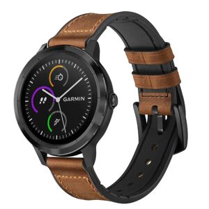 MOBILCOVERS.DK Smartwatch Læder Belagt Silikone Rem (20mm) - Brun