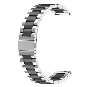 MOBILCOVERS.DK Smartwatch Rem Rustfri Stål (20mm) - Sølv / Sort