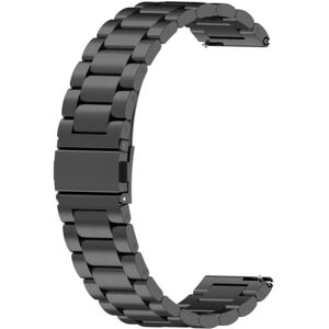 MOBILCOVERS.DK Smartwatch Rem Rustfri Stål (22mm) - Sort