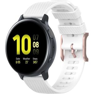 MOBILCOVERS.DK Smartwatch Silikone Rem (20mm) Prikket - Hvid / Rose Gold