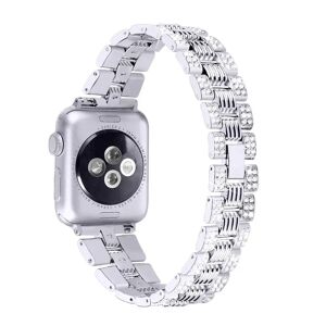 MOBILCOVERS.DK Apple Watch (42/44/SE/45/49mm) Metal Rem m. Rhinsten - Sølv