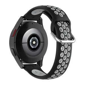 MOBILCOVERS.DK Universal Smartwatch To-Farvet Silikone Rem (20mm) - Sort / Grå
