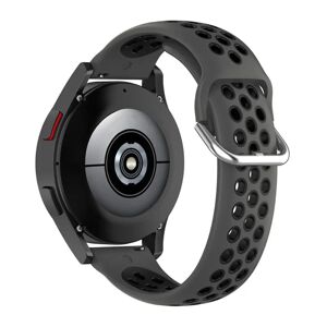MOBILCOVERS.DK Universal Smartwatch To-Farvet Silikone Rem (20mm) - Mørkegrå / Sort