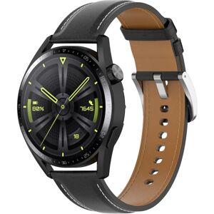 MOBILCOVERS.DK Smartwatch Læder Rem m. Spænde (22mm) - Sort