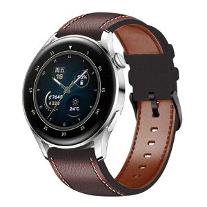 MOBILCOVERS.DK Smartwatch Imiteret Læder Rem (22mm) - Mørkebrun