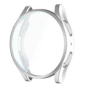 MOBILCOVERS.DK Samsung Galaxy Watch 5 (44mm) Plastik Cover m. Indbygget Skærmbeskytter - Sølv