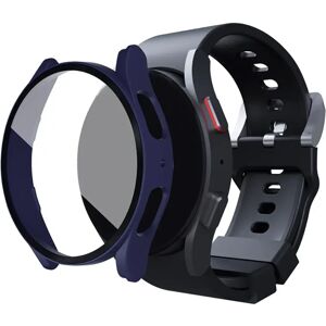 MOBILCOVERS.DK Samsung Galaxy Watch 4 / 5 (44mm) Hård Plast Cover m. Indbygget Skærmbeskyttelse - Blå