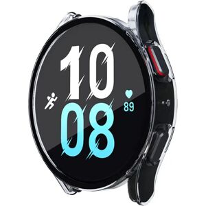 MOBILCOVERS.DK Samsung Galaxy Watch 4 / 5 (40mm) Hård Plast Cover m. Indbygget Skærmbeskyttelse - Gennemsigtig