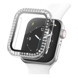 MOBILCOVERS.DK Apple Watch (44mm) Hårdt Plast Case m. Indbygget Skærmbeskyttelse - Gennemsigtig & Rhinsten