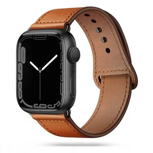 Apple Watch (38/40/SE/41MM) Tech-Protect Leatherfit Rem - Brun