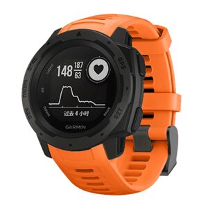 MOBILCOVERS.DK Garmin Instinct 22mm Silikone Rem m. Stifter - Orange