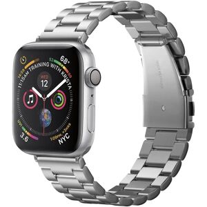 Apple Watch (42/44/SE/45/49mm) Spigen Modern Fit Band - Rustfri Stål Rem inkl. Stifter - Sølv