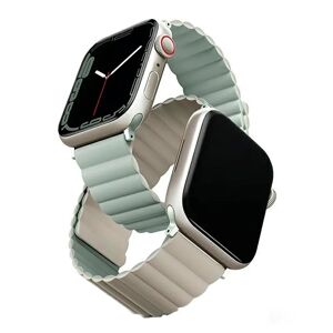 Apple Watch (42/44/SE/45/49mm) UNIQ Revix Magnetisk Vendbar Urrem - Sage / Beige