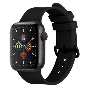Apple Watch (42/44/SE/45/49mm) Native Union Curve Strap Black Silikone Rem - Sort