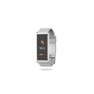 MyKronoz ZeFit4, Wristband activity tracker, Sølv, Hvid, Sølv, Hvid, Touch, Oplader, IP67