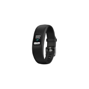 Garmin vívofit 4 - Aktivitetssporer med bånd - TPU-silikone - sort - båndstørrelse: S/M - ottefarvet - Bluetooth, ANT+/ANT - 25 g