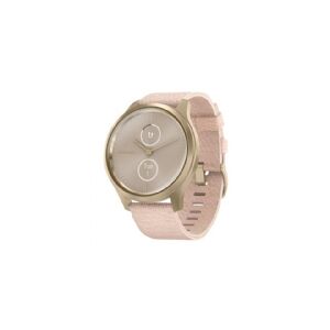 Garmin vívomove Style - 42 mm - lys guld aluminium - smart ur med bånd - vævet nylon - rødme-pink - håndledsstørrelse: 125-190 mm - Bluetooth, ANT+ - 25.5 g