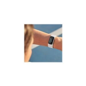 Fitbit Charge 5 - Blødt guld rustfrit stål - aktivitetssporer med uendelighedsbånd - silikone - lunar-hvid - håndledsstørrelse: 130-210 mm - display 1.04 - Bluetooth, NFC