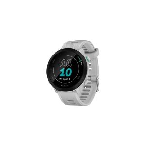 Garmin Forerunner 55 - Hvid - sportsur med bånd - silikone - hvid - display 1.04 - Bluetooth, ANT+ - 37 g