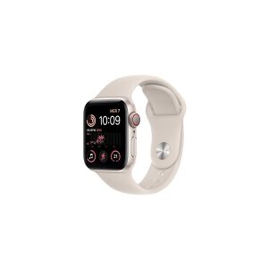 Apple Watch SE (GPS + Cellular) - 2. generation - 40 mm - stjernelys-aluminium - smart ur med sportsbånd - fluoroelastomer - stjernelys - båndstørrelse: Almindelig - 32 GB - Wi-Fi, LTE, Bluetooth - 4G - 27.8 g