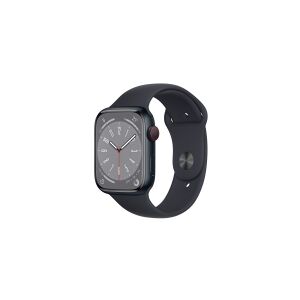 Apple Watch Series 8 (GPS + Cellular) - 45 mm - midnatsaluminium - smart ur med sportsbånd - fluoroelastomer - midnat - båndstørrelse: Almindelig - 3