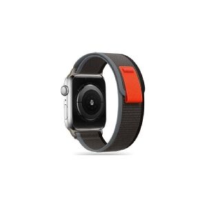 Tech-Protect TECH-PROTECT NYLON APPLE WATCH 4/5/6/7/8/SE/ULTRA (42/44/45/49 MM) BLACK/ORANGE