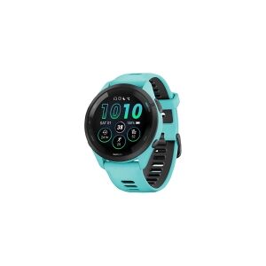 Garmin Forerunner 265 - 46 mm - aqua - smart ur med rem - håndledsstørrelse: 135-205 mm - display 1.3 - 8 GB - Bluetooth, Wi-Fi, ANT+ - 47 g