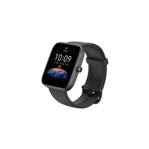 Huami Amazfit Bip 3 Pro - Smart ur med rem - silikone - håndledsstørrelse: 153-218 mm - display 1.69 - Bluetooth - 33.2 g - sort