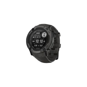 Garmin Instinct 2X Solar - 50 mm - fiberforstærket polymer - Ja smart ur med bånd - håndledsstørrelse: 145-228 mm - monokrom - 64 MB - Bluetooth, ANT+ - 67 g - grafit