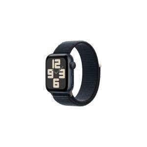 Apple Watch SE (GPS) - 2. generation - 40 mm - midnatsaluminium - smart ur med sportsløkke - vævet nylon - midnat - håndledsstørrelse: 145-220 mm - 32 GB - Wi-Fi, Bluetooth - 26.4 g