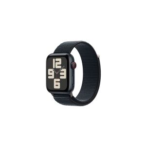 Apple Watch SE (GPS + Cellular) - 2. generation - 44 mm - midnatsaluminium - smart ur med sportsløkke - vævet nylon - midnat - håndledsstørrelse: 145-220 mm - 32 GB - Wi-Fi, LTE, Bluetooth - 4G - 33 g
