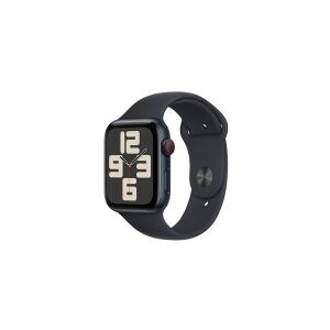 Apple Watch SE (GPS + Cellular) - 2. generation - 44 mm - midnatsaluminium - smart ur med sportsbånd - fluoroelastomer - midnat - båndstørrelse: M/L - 32 GB - Wi-Fi, LTE, Bluetooth - 4G - 33 g