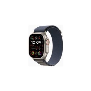 Apple Watch Ultra 2 - 49 mm - titanium - smart ur med Alpine Loop - tekstil - blå - båndstørrelse: L - 64 GB - Wi-Fi, LTE, UWB, Bluetooth - 4G - 61.4 g