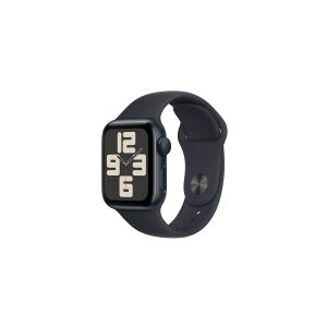 Apple Watch SE (GPS) - 2. generation - 40 mm - midnatsaluminium - smart ur med sportsbånd - fluoroelastomer - midnat - båndstørrelse: S/M - 32 GB - Wi-Fi, Bluetooth - 26.4 g