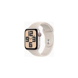 Apple Watch SE (GPS + Cellular) - 2. generation - 44 mm - stjernelys-aluminium - smart ur med sportsbånd - fluoroelastomer - stjernelys - båndstørrelse: M/L - 32 GB - Wi-Fi, LTE, Bluetooth - 4G - 33 g