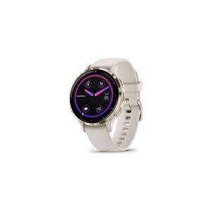 Garmin Venu 3S - 41 mm - elfenben - smart ur med bånd - silikone - håndledsstørrelse: 110-175 mm - display 1.2 - 8 GB - Bluetooth, Wi-Fi, ANT+ - 40 g