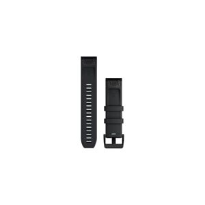 Garmin QuickFit - Urrem for smart watch - sort, black hardware - for Approach S62  D2  fenix 5  fenix 5  fenix 6  fenix 7  Forerunner 945, 965  Insti