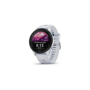 Garmin Forerunner 255 Music - 46 mm - sportsur med rem - silikone - håndledsstørrelse: 130-205 mm - display 1.3 - 4 GB - Bluetooth, Wi-Fi, ANT+ - 49 g - sort, whitestone