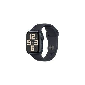 Apple Watch SE (GPS) - 2. generation - 40 mm - midnatsaluminium - smart ur med sportsbånd - fluoroelastomer - midnat - båndstørrelse: M/L - 32 GB - Wi-Fi, Bluetooth - 26.4 g