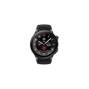 OnePlus Watch 2 - 46 mm - smart ur med rem - fluoroelastomer - håndledsstørrelse: 140-210 mm - display 1.43 - 32 GB - NFC, Wi-Fi, Bluetooth - sort stål