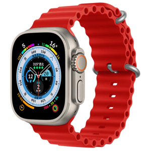 Apple Watch Ultra Rem - Silikone - 42-49 Mm - Rød
