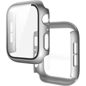 Pallas Sweden Fuldt dækkende etui til Apple Watch 7 Hærdet glas 45 mm SØLV Silver