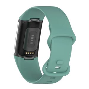 Generic Fitbit Charge 5 simple TPU watch strap - Green / Size: S Green