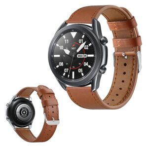 Generic ægte læder rem til Samsung Galaxy Watch 3 (45mm) - brun Brown