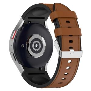 Generic Samsung Galaxy Watch 5 / 4 / 3 (41mm) silikone i læderurrem med Brown