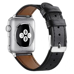 Generic Apple Watch (41 mm) urrem af ægte okselæder i øverste lag - Sort Black