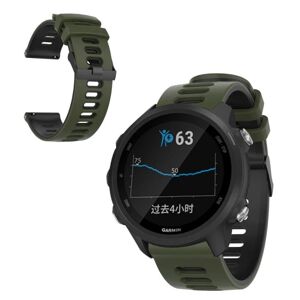 Generic Samsung Galaxy Watch (46mm) dobbelt farvet silikone rem - militæ Green